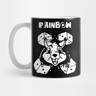 rainbow rabbit dice Mug